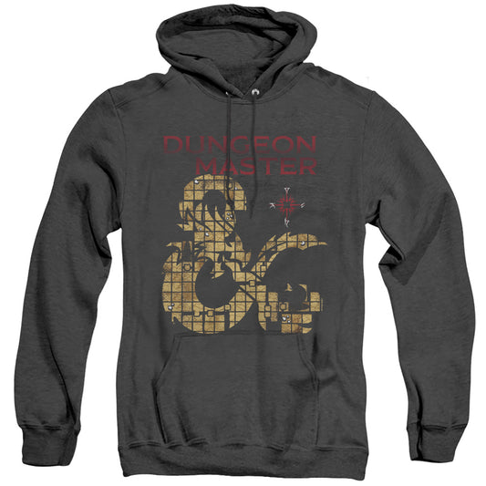 Dungeons And Dragons Dungeon Master Mens Heather Hoodie Black