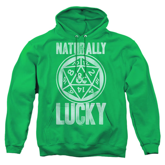 Dungeons And Dragons Naturally Lucky Mens Hoodie Kelly Green