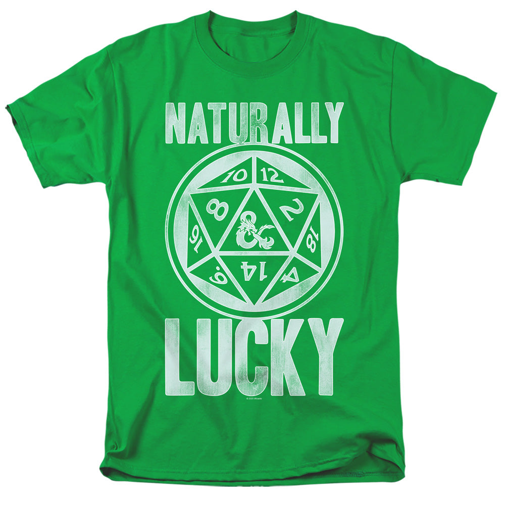 Dungeons And Dragons Naturally Lucky Mens T Shirt Kelly Green