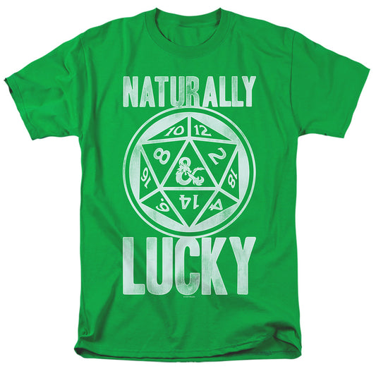 Dungeons And Dragons Naturally Lucky Mens T Shirt Kelly Green