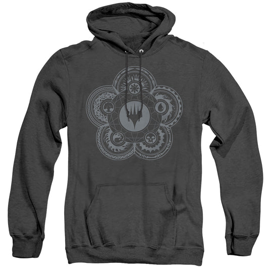 Magic The Gathering Icon Glyph Mens Heather Hoodie Black