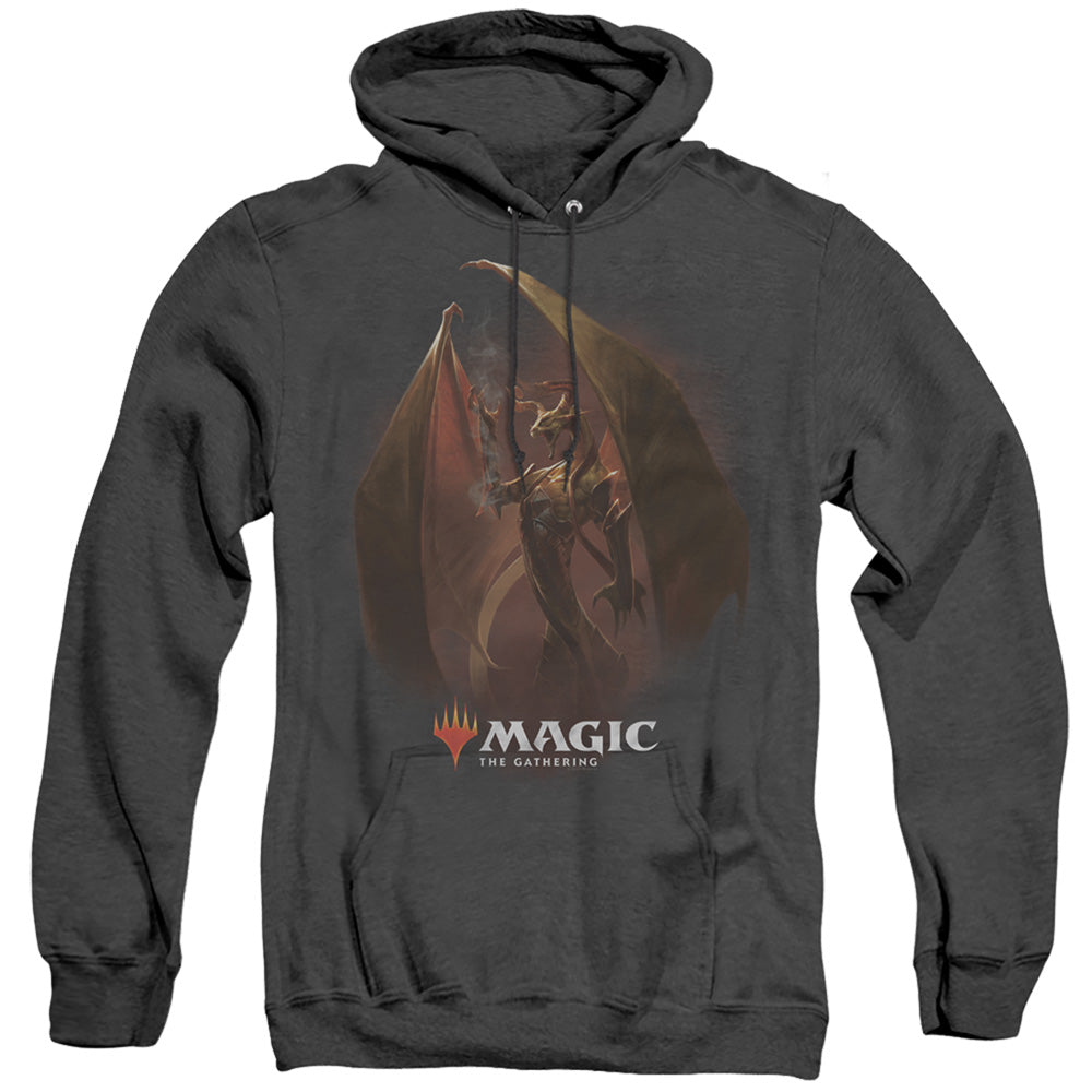 Magic The Gathering Nicol Bolas Mens Heather Hoodie Black