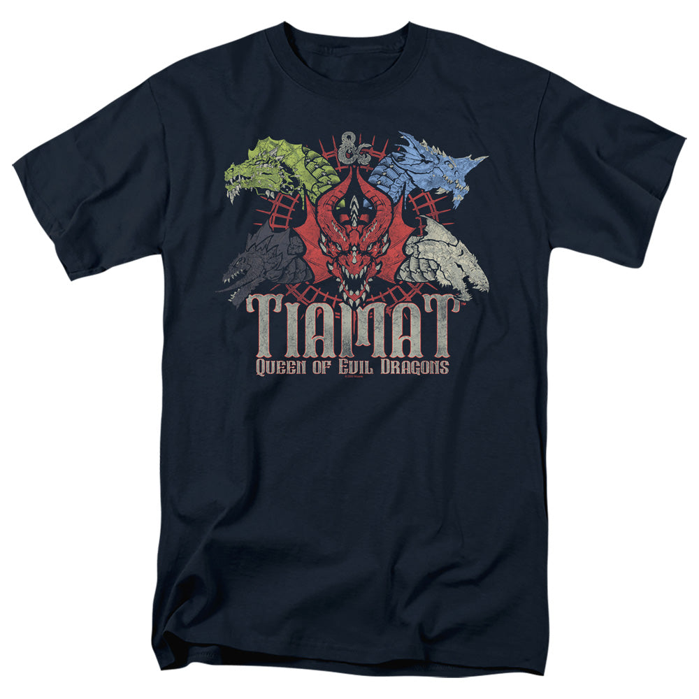 Dungeons And Dragons Tiamat Queen Of Evil Mens T Shirt Navy