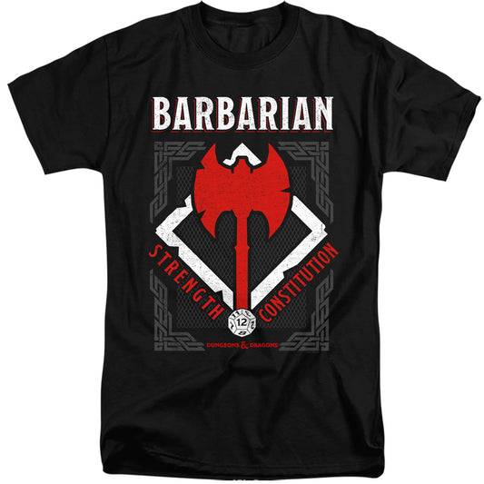 Dungeons And Dragons Barbarian Mens Tall T Shirt Black