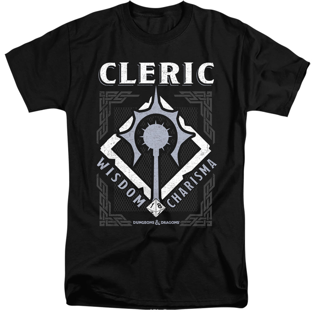 Dungeons And Dragons Cleric Mens Tall T Shirt Black