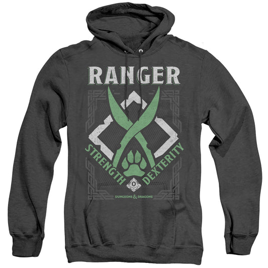 Dungeons And Dragons Ranger Mens Heather Hoodie Black