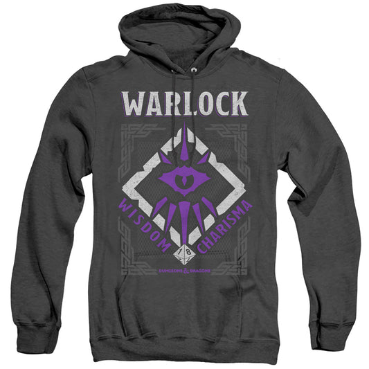 Dungeons And Dragons Warlock Mens Heather Hoodie Black