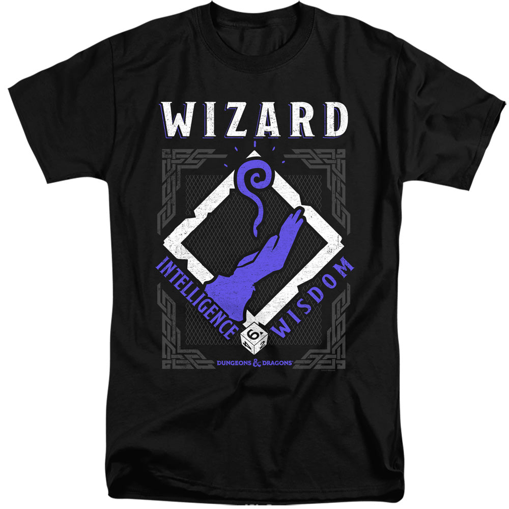 Dungeons And Dragons Wizard Mens Tall T Shirt Black