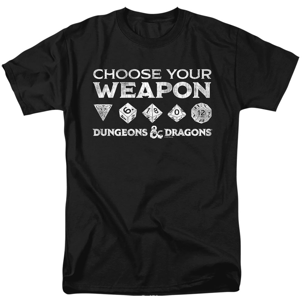 Dungeons And Dragons Choose Your Weapon Mens T Shirt Black