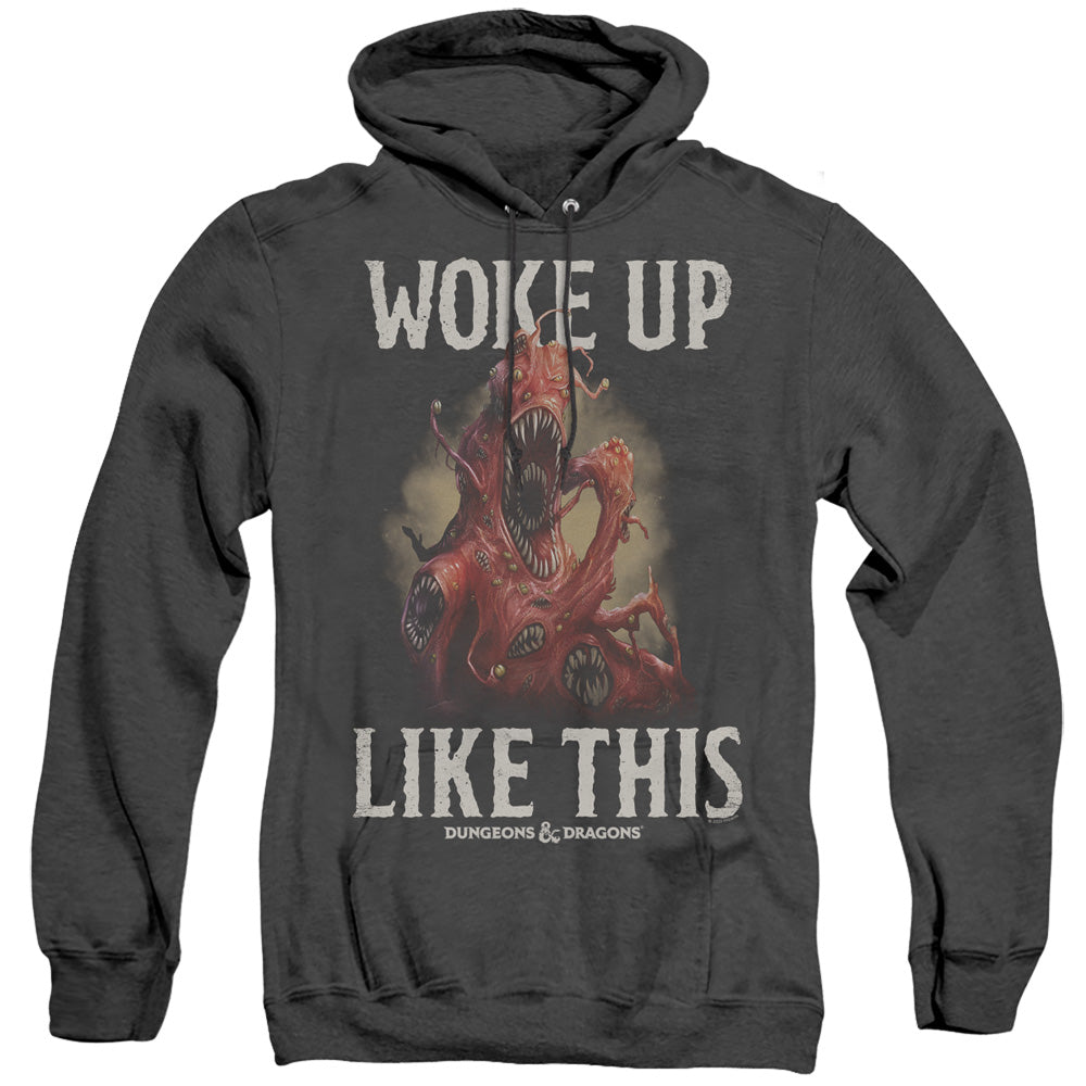 Dungeons And Dragons Woke Like This Mens Heather Hoodie Black