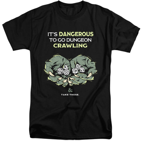 Dungeons And Dragons Dangerous To Go Alone Mens Tall T Shirt Black