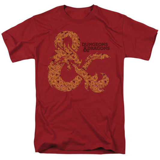 Dungeons And Dragons Dicey Ampersand Mens T Shirt Cardinal