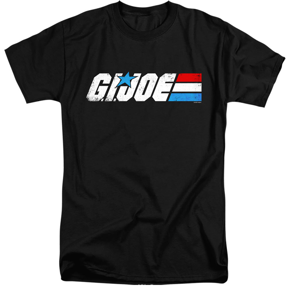 G.I. Joe Distressed Logo Mens Tall T Shirt Black