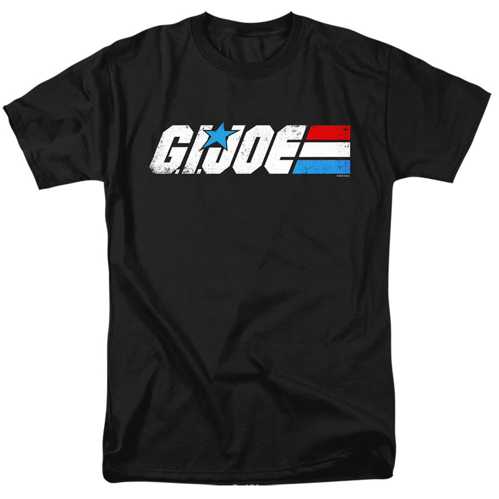 G.I. Joe Distressed Logo Mens T Shirt Black-6X