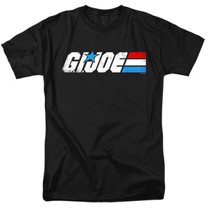 G.I. Joe Distressed Logo Mens T Shirt Black-6X