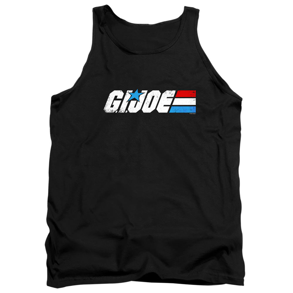 G.I. Joe Distressed Logo Mens Tank Top Shirt Black