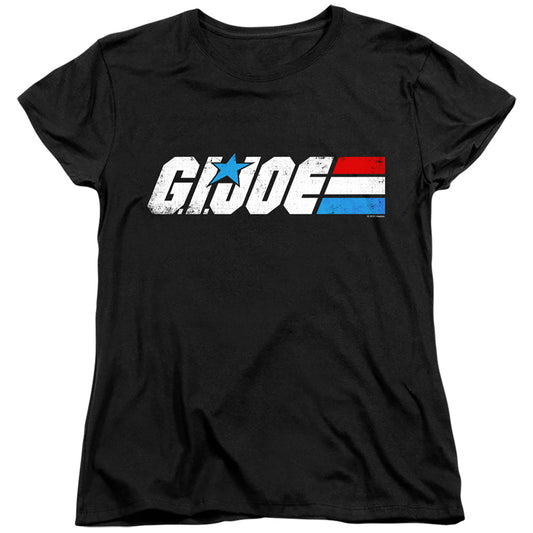 G.I. Joe Distressed Logo Womens T Shirt Black