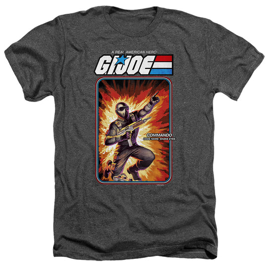 G.I. Joe Snake Eyes Card Heather Mens T Shirt Black