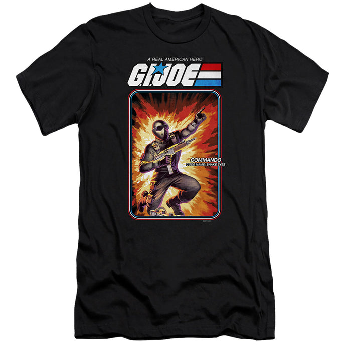 G.I. Joe Snake Eyes Card Premium Bella Canvas Slim Fit Mens T Shirt Black