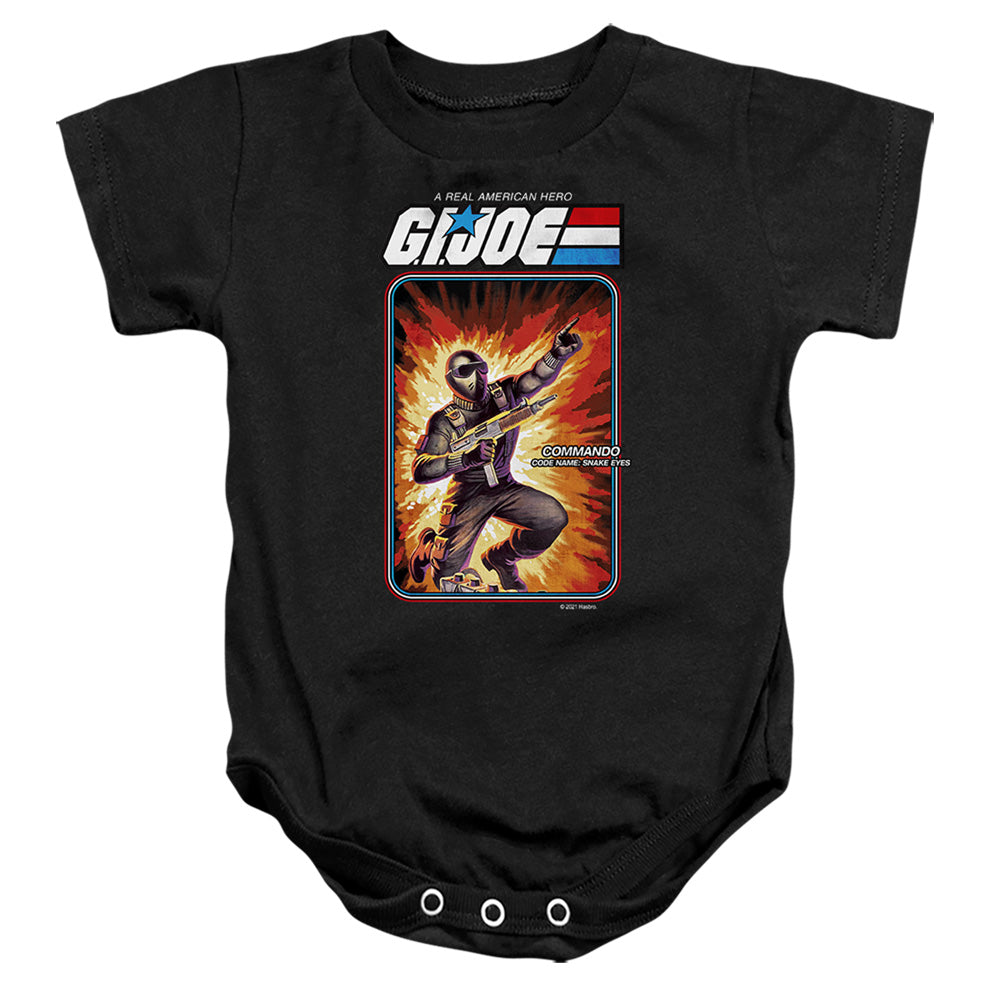 G.I. Joe Snake Eyes Card Infant Baby Snapsuit Black