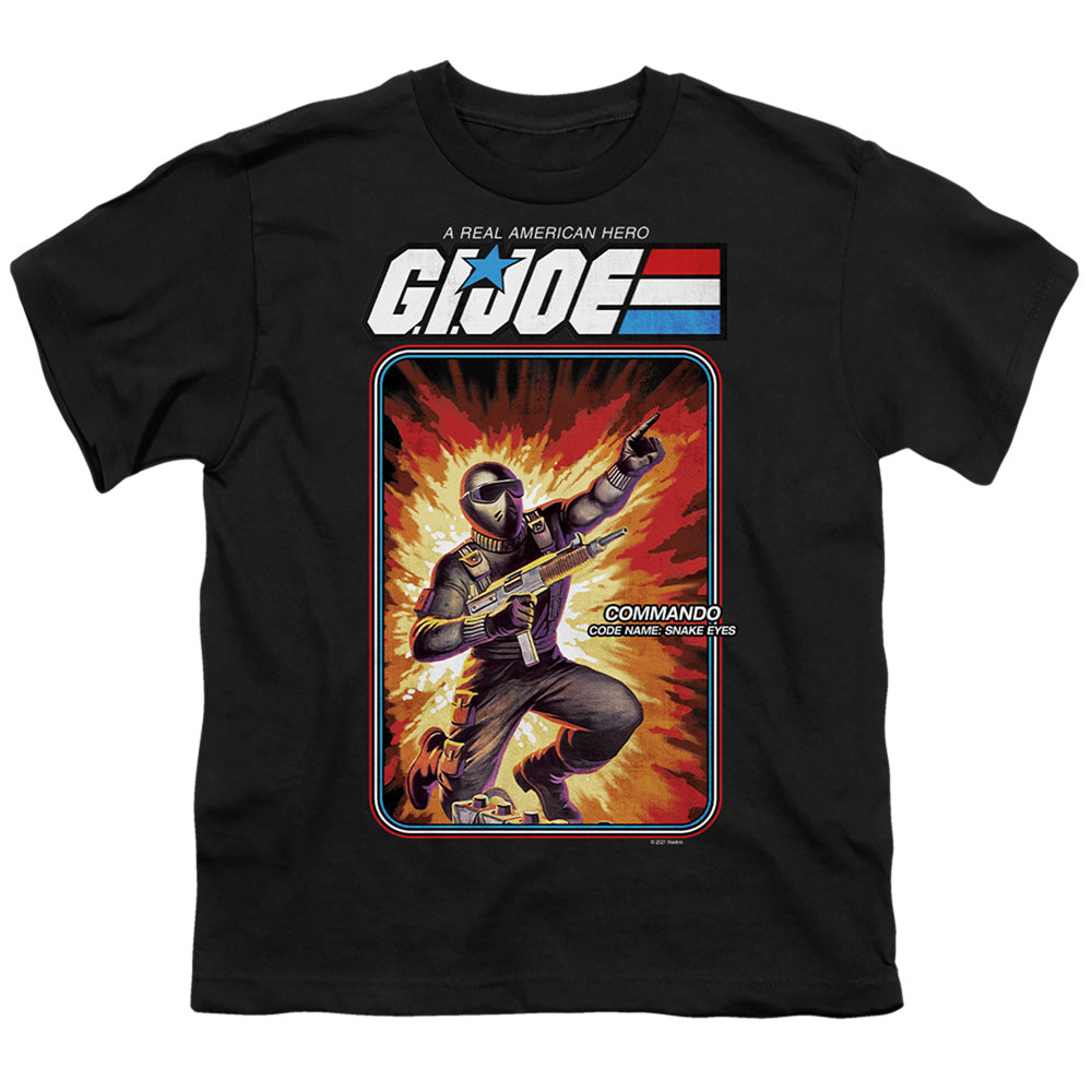 G.I. Joe Snake Eyes Card Kids Youth T Shirt Black