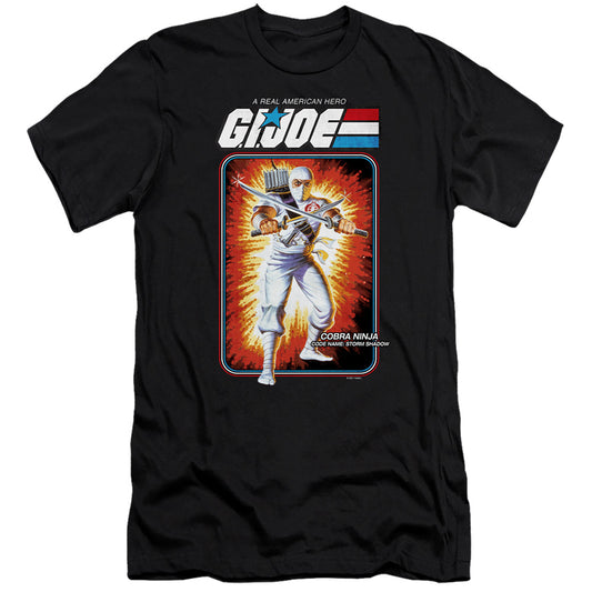 G.I. Joe Storm Shadow Card Premium Bella Canvas Slim Fit Mens T Shirt Black