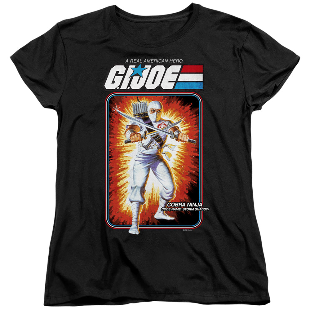 G.I. Joe Storm Shadow Card Womens T Shirt Black