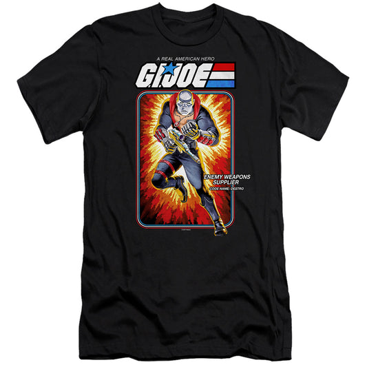 G.I. Joe Destro Card Slim Fit Mens T Shirt Black