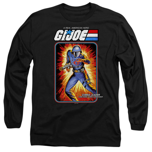 G.I. Joe Cobra Commander Card Mens Long Sleeve Shirt Black