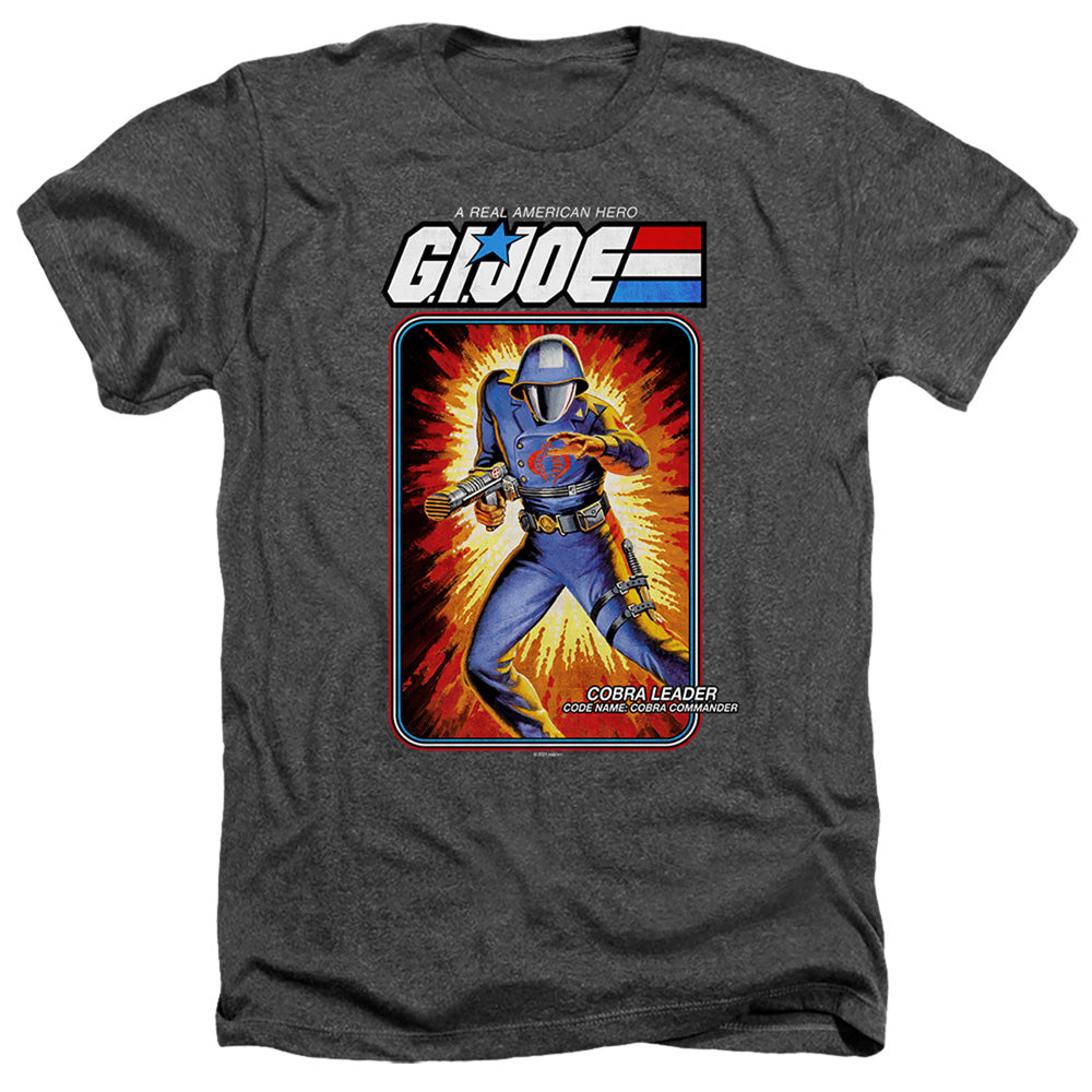 G.I. Joe Cobra Commander Card Heather Mens T Shirt Black