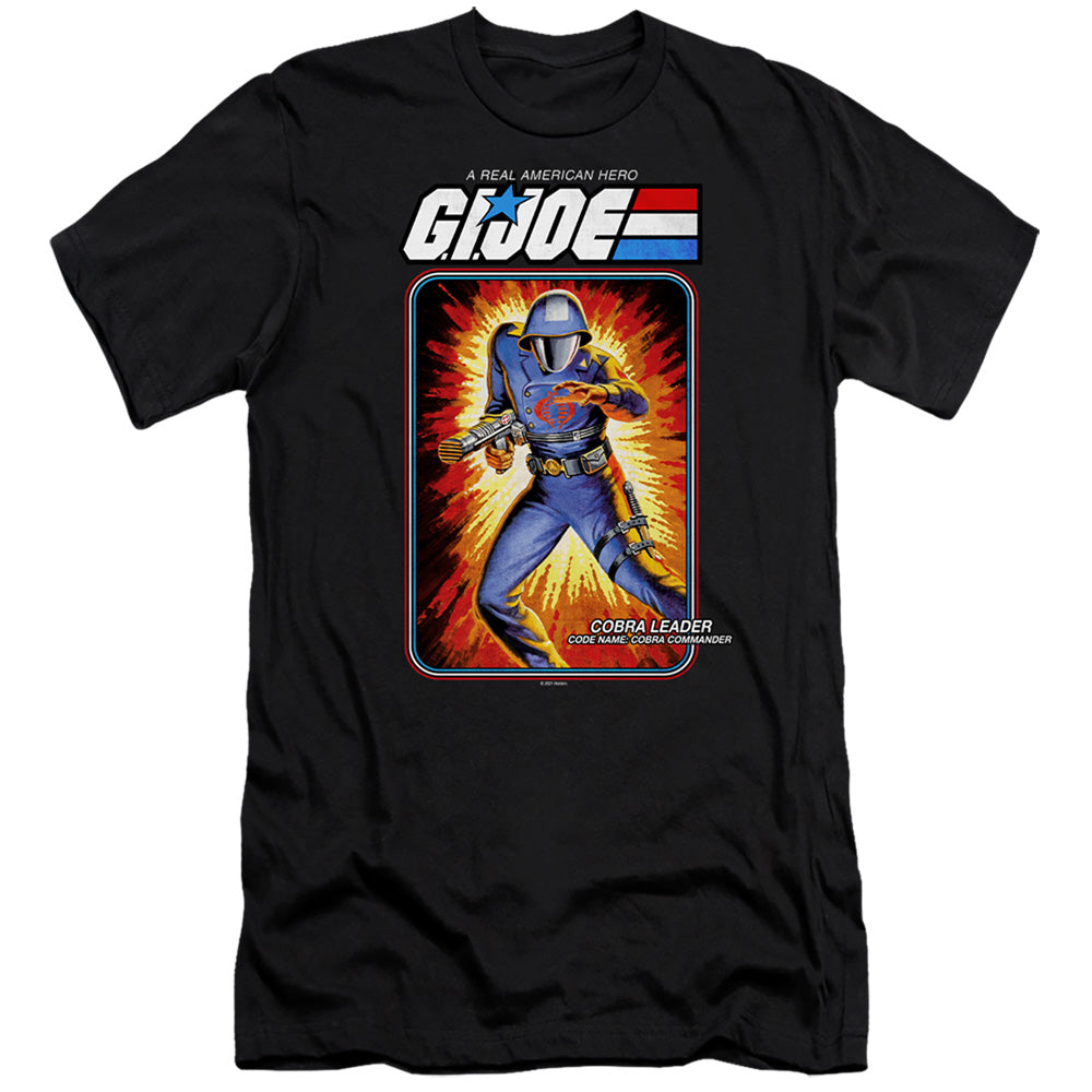 G.I. Joe Cobra Commander Card Slim Fit Mens T Shirt Black