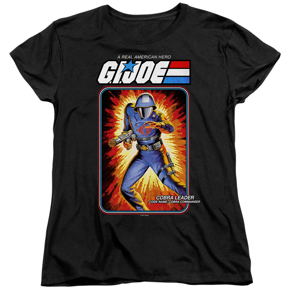 G.I. Joe Cobra Commander Card Womens T Shirt Black