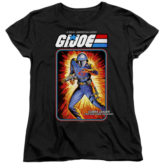 G.I. Joe Cobra Commander Card Womens T Shirt Black