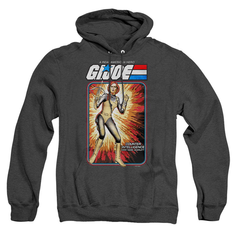 G.I. Joe Scarlett Card Mens Heather Hoodie Black