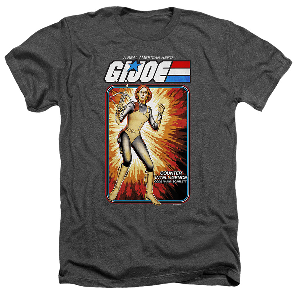 G.I. Joe Scarlett Card Heather Mens T Shirt Black