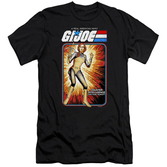 G.I. Joe Scarlett Card Premium Bella Canvas Slim Fit Mens T Shirt Black