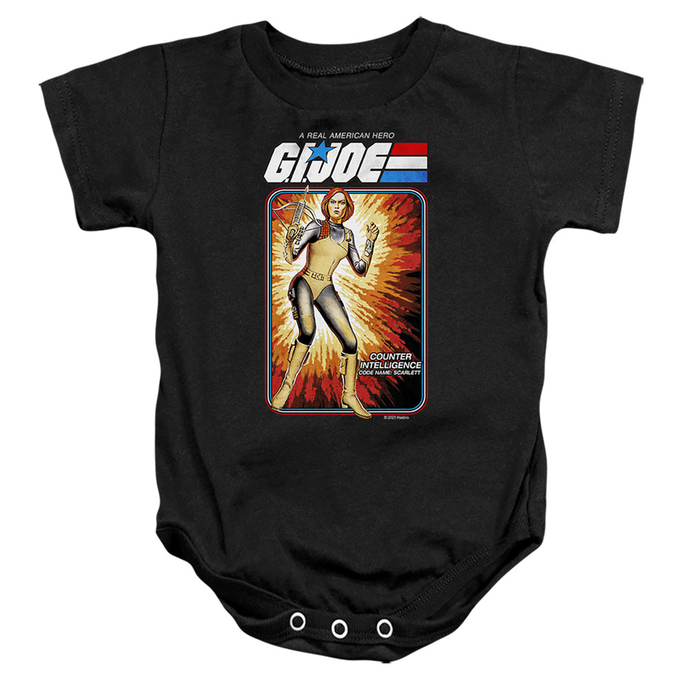 G.I. Joe Scarlett Card Infant Baby Snapsuit Black