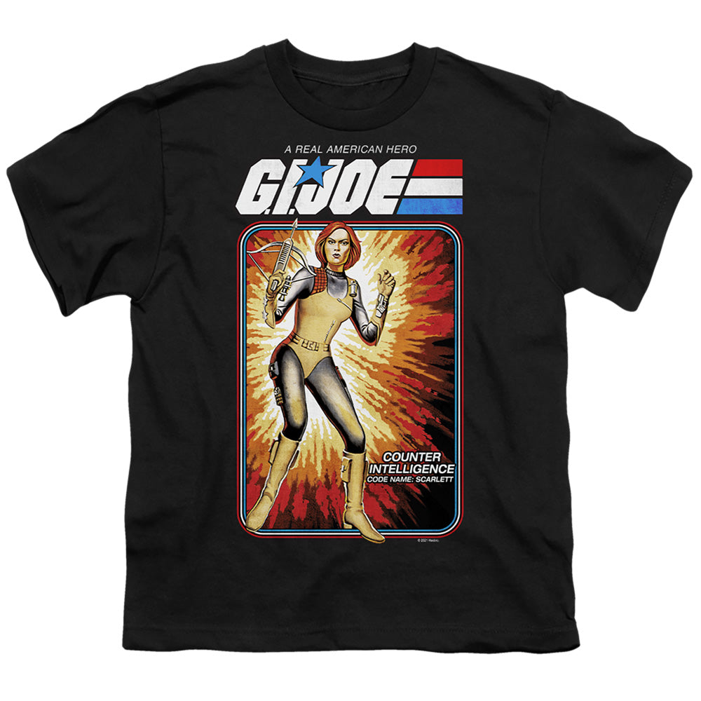 G.I. Joe Scarlett Card Kids Youth T Shirt Black