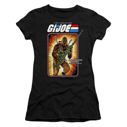 G.I. Joe Roadblock Card Junior Sheer Cap Sleeve Womens T ShirtBlack