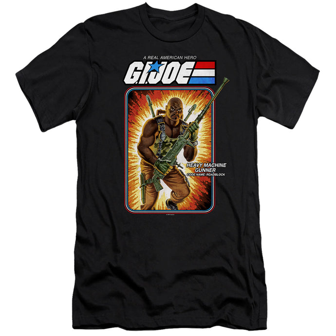 G.I. Joe Roadblock Card Premium Bella Canvas Slim Fit Mens T Shirt Black