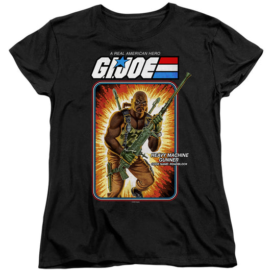 G.I. Joe Roadblock Card Womens T Shirt Black