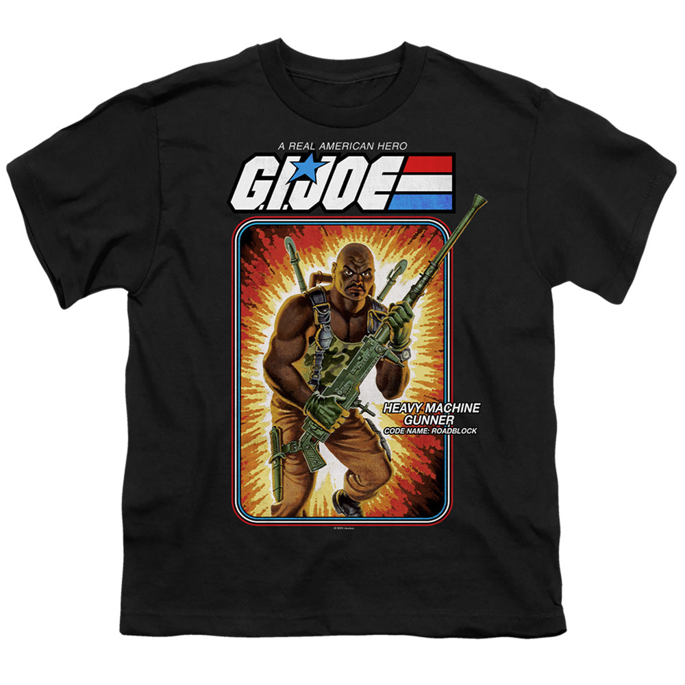 G.I. Joe Roadblock Card Kids Youth T Shirt Black