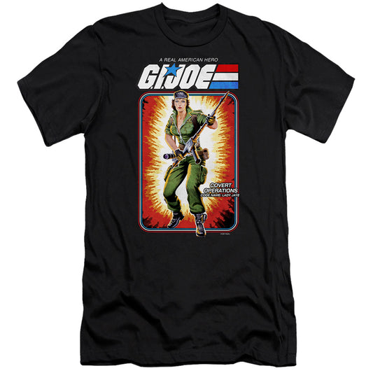 G.I. Joe Lady Jaye Card Slim Fit Mens T Shirt Black