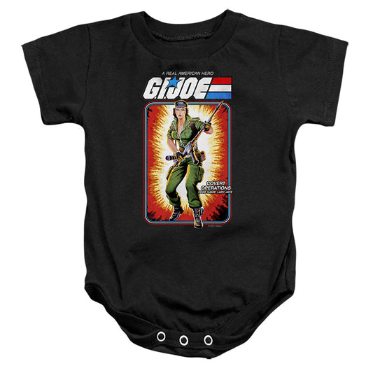 G.I. Joe Lady Jaye Card Infant Baby Snapsuit Black