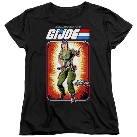 G.I. Joe Lady Jaye Card Womens T Shirt Black