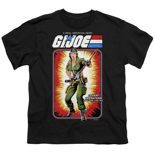 G.I. Joe Lady Jaye Card Kids Youth T Shirt Black