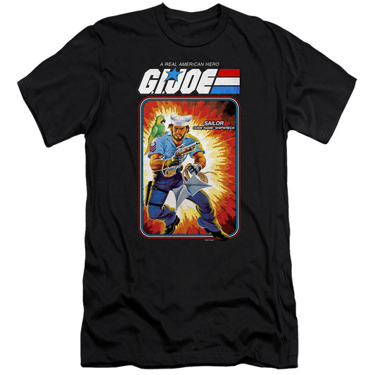 G.I. Joe Shipwreck Card Premium Bella Canvas Slim Fit Mens T Shirt Black