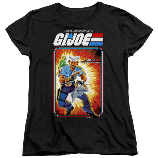 G.I. Joe Shipwreck Card Womens T Shirt Black