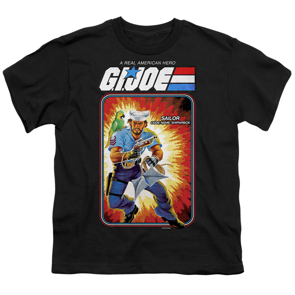 G.I. Joe Shipwreck Card Kids Youth T Shirt Black