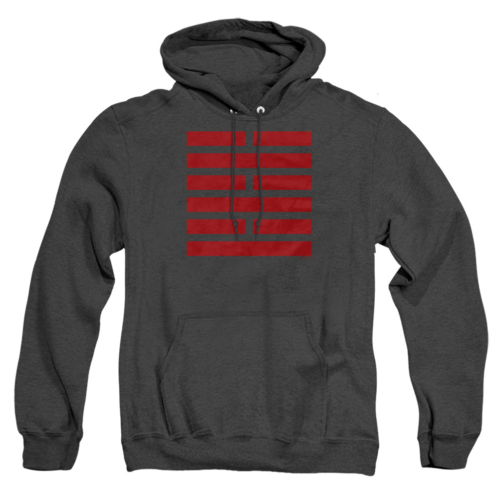 G.I. Joe Snake Eyes Symbol Mens Heather Hoodie Black